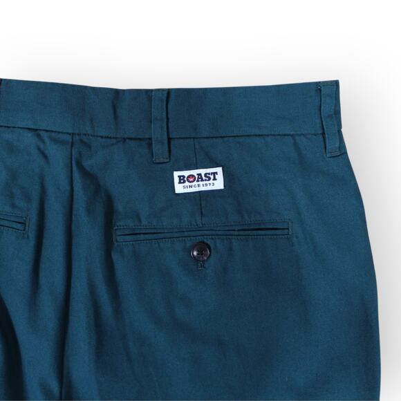BOAST USA Mens 30x32 Patch Canvas Chino Pant ForestGreen Cotton Flat NWT - Picture 7 of 13